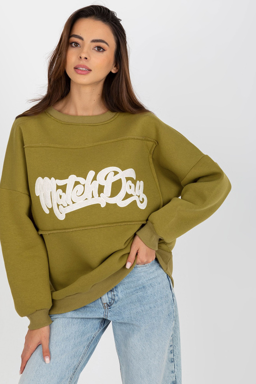 Olivgrünes Kapuzen megztinis su lopais