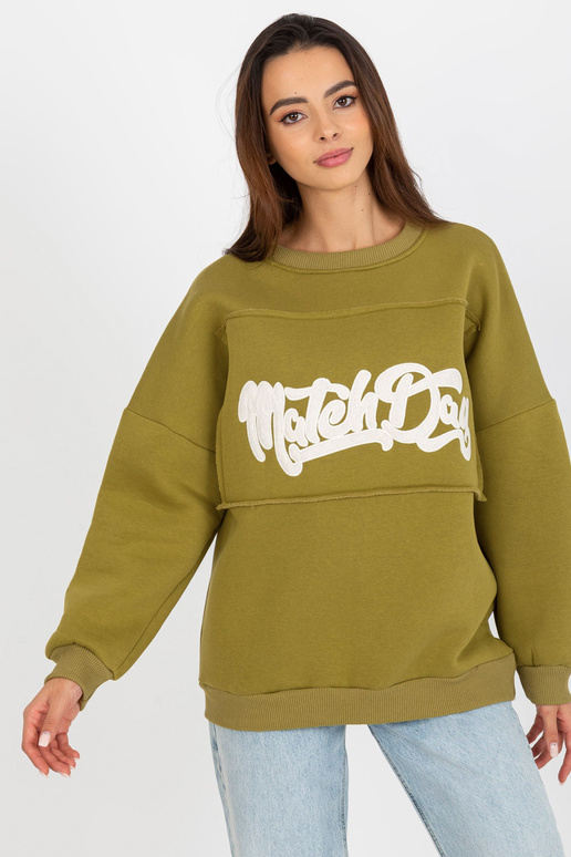 Olivgrünes Kapuzen megztinis su lopais