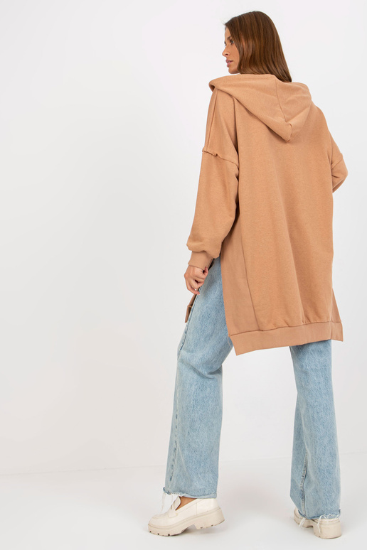 Kamelfarbenes Oversize-megztinis su...