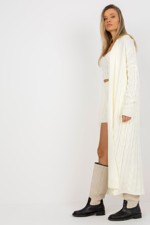 Ecru trijų dalių megztas komplektas...