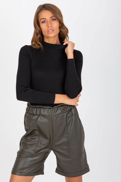 Juodas paprastas dryžuotas megztinis...