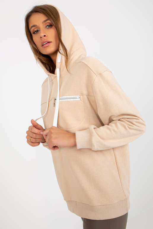 Hellbeiges megztinis su Kapuze und...