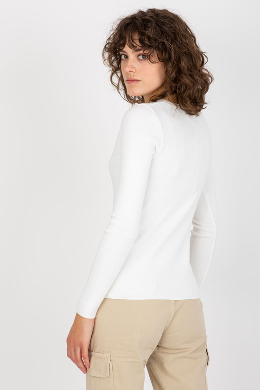 Baltas paprastas V formos kaklo...