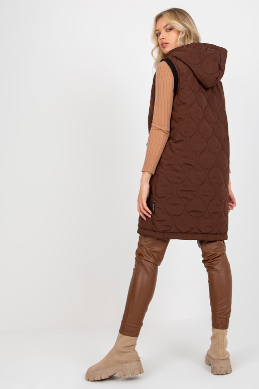 Tamsiai ruda moteriška dygsniuota...