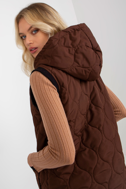 Tamsiai ruda moteriška dygsniuota...