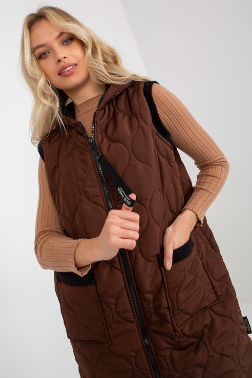 Tamsiai ruda moteriška dygsniuota...