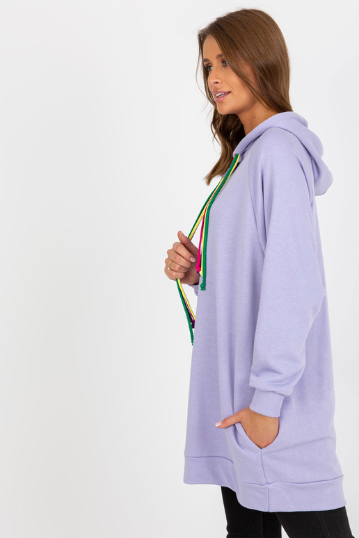 Hellviolettes langes Megztinis su...