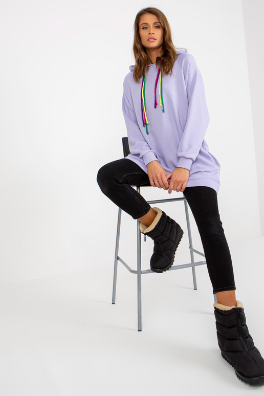 Hellviolettes langes Megztinis su...