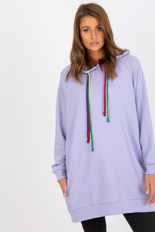 Hellviolettes langes Megztinis su...