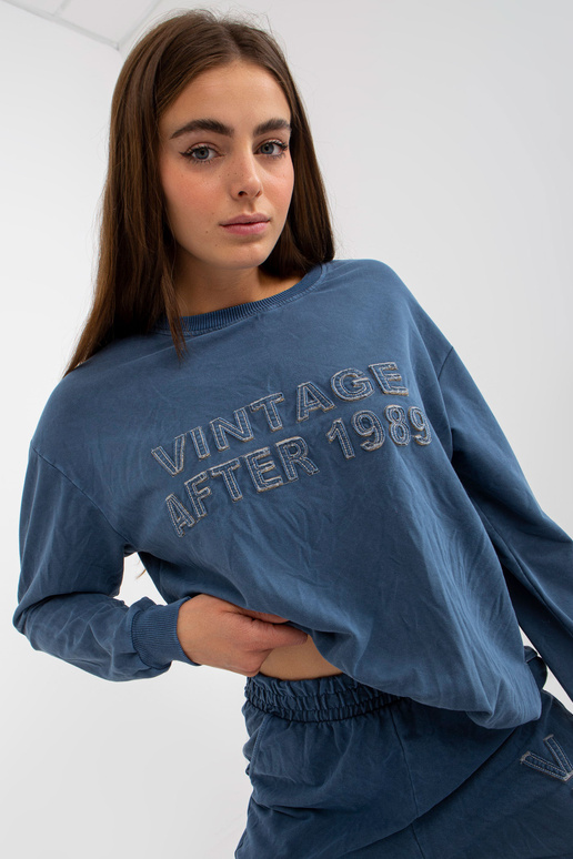 Tamsiai mėlynas laisvas laisvalaikio...