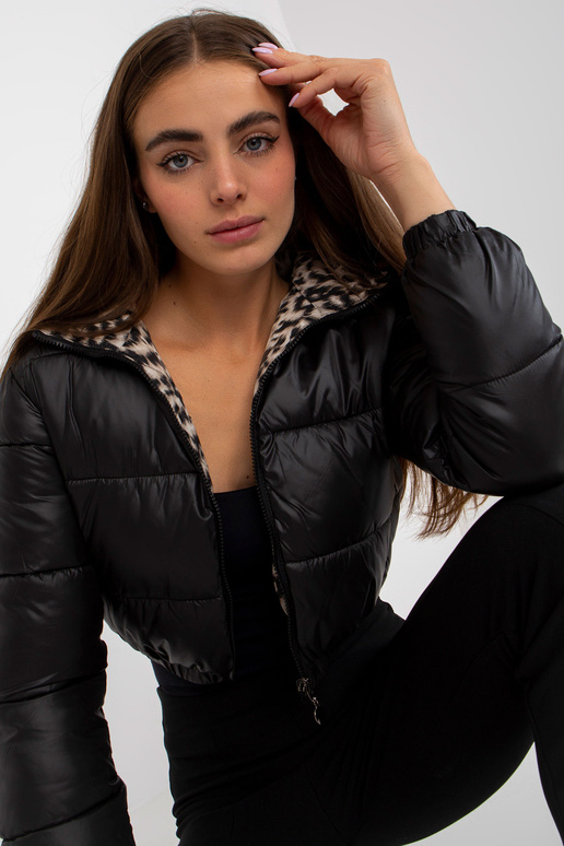 Juoda dvipusė trumpa dygsniuota...