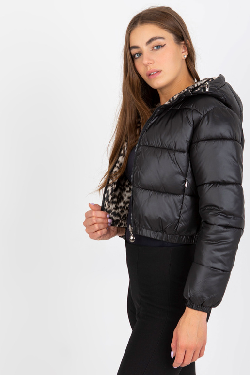 Juoda dvipusė trumpa dygsniuota...