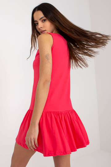 Koralinė mini suknelė su...