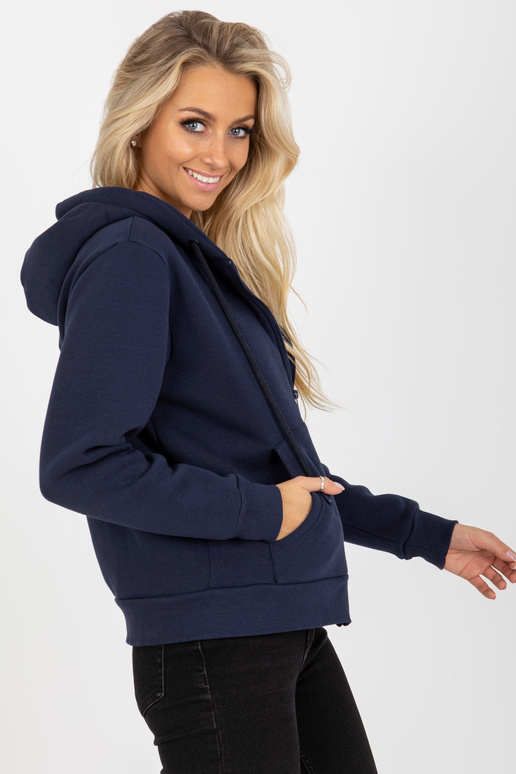 Tamsiai mėlynas bazinis megztinis su...