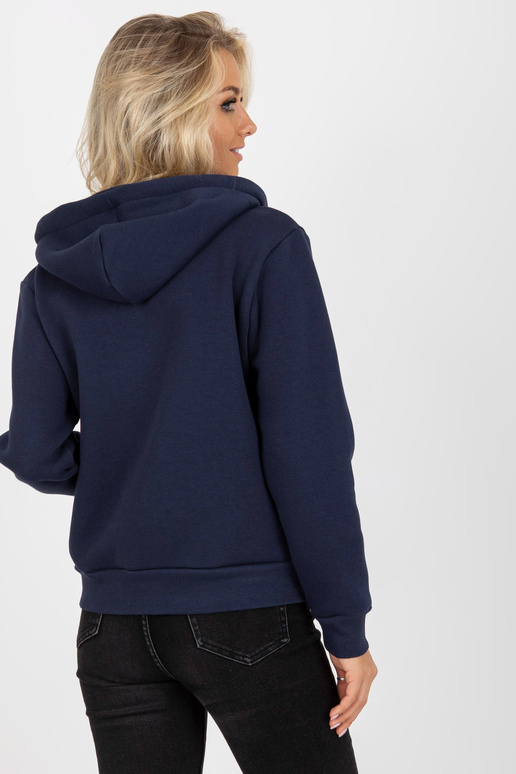 Tamsiai mėlynas bazinis megztinis su...