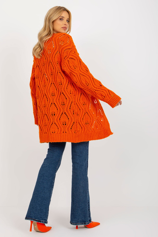 Kardigan-BA-SW-3021.00P-pomarańczowy Kardigan-BA-SW-3021.00P-pomarańczowy
