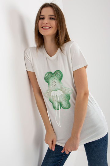 Ecru Green Cotton moteriški...