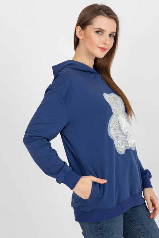 Tamsiai mėlynas moteriškas džemperis... Tamsiai mėlynas moteriškas džemperis...