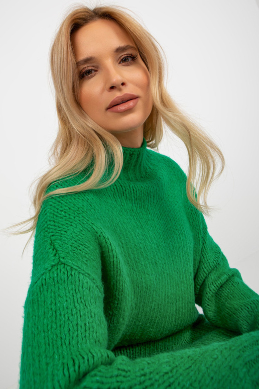 Žalia negabaritinė megzta suknelė su...