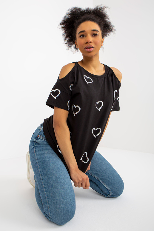 Juoda moteriška palaidinė trumpomis... Juoda moteriška palaidinė trumpomis...