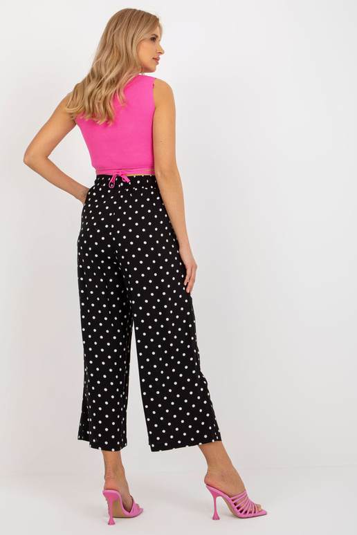 Juodos audinio palazzo kelnės su...