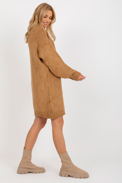 Camel Oversize megzta suknelė su vėžliu