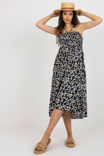 Tamsiai mėlyna gėlėta...