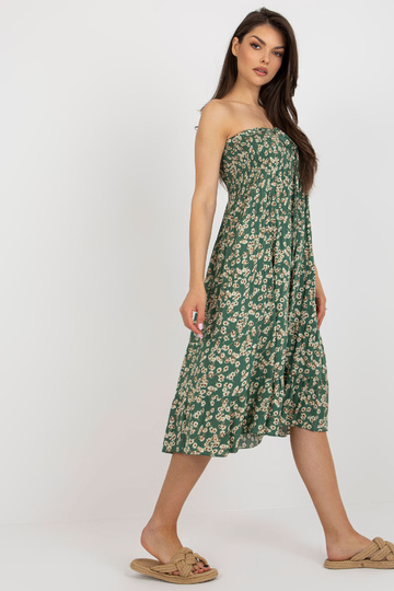 Tamsiai žalia gėlėta... 2