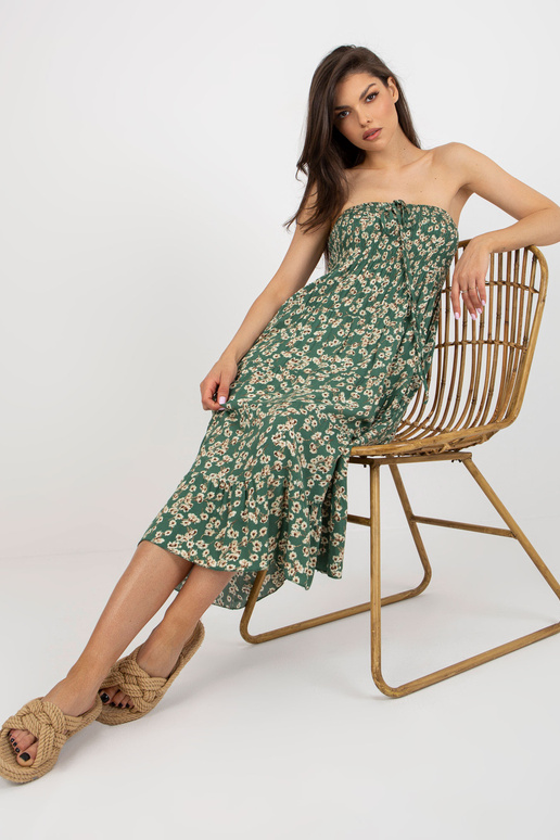 Tamsiai žalia gėlėta vasarinė suknelė... Tamsiai žalia gėlėta vasarinė suknelė...