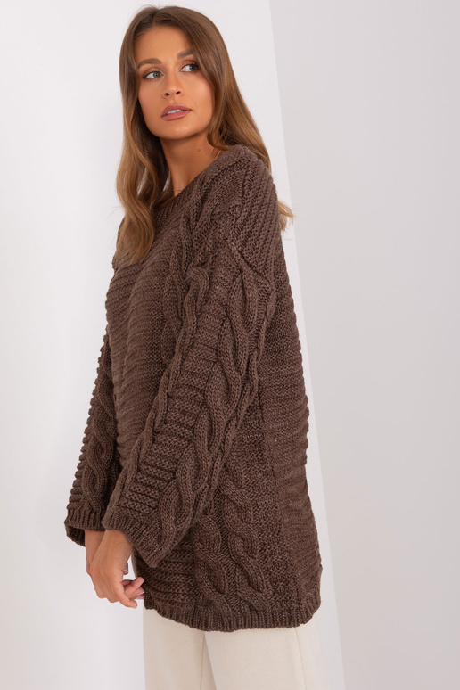 Megztinis-BA-SW-8047.92P-tamsiai rudas