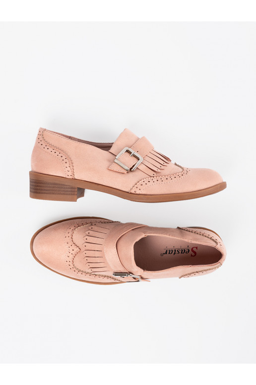 rožinės spalvos iš zomšos mokasinai 