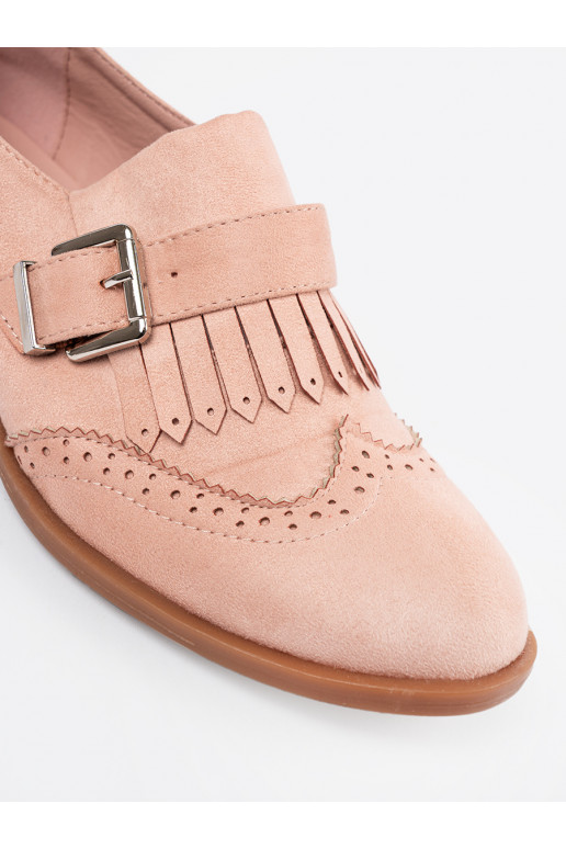rožinės spalvos iš zomšos mokasinai 