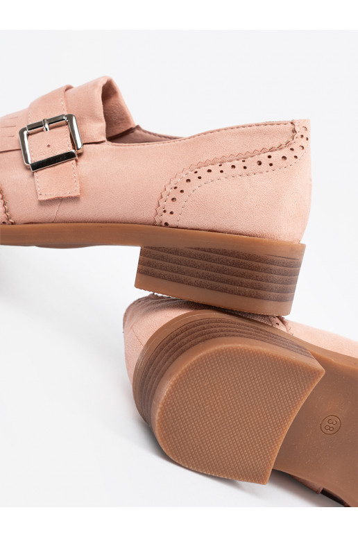 rožinės spalvos iš zomšos mokasinai 