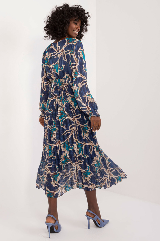 Suknelė-DHJ-SK-13928.42-tamsiai mėlyna