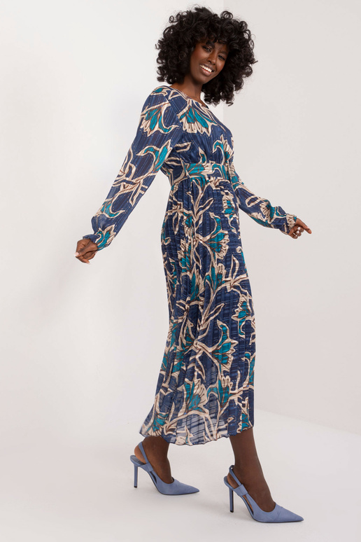 Suknelė-DHJ-SK-13928.42-tamsiai mėlyna