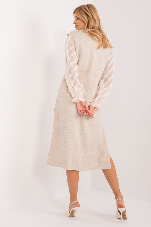 Suknelė-BA-SK-6109.07-šviesiai smėlio...