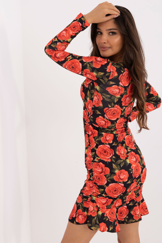 Suknelė-FN-SK-4653-1,50-juoda-raudona