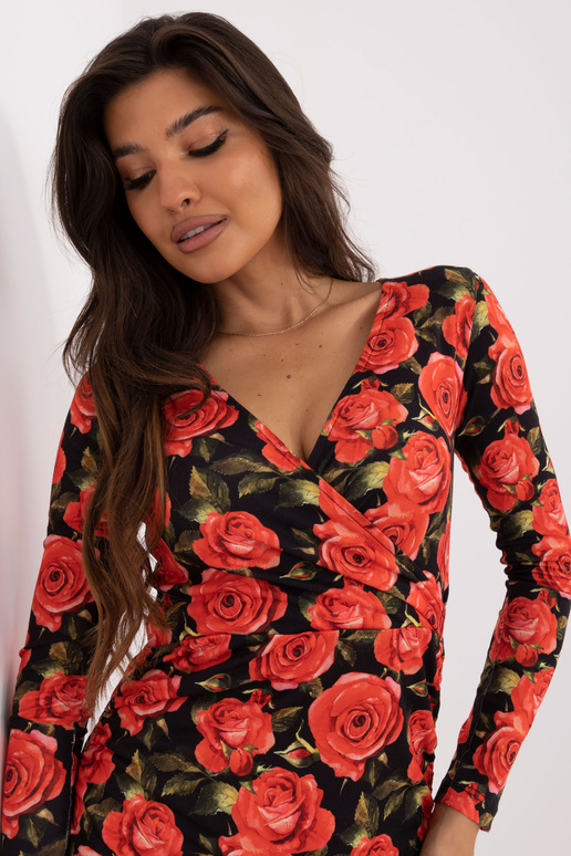 Suknelė-FN-SK-4653-1,50-juoda-raudona