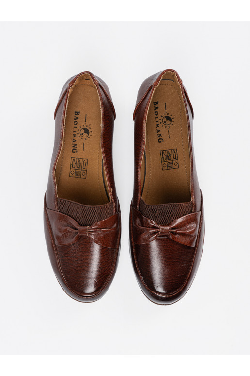 rudos spalvos  pusbačiai su bantuku