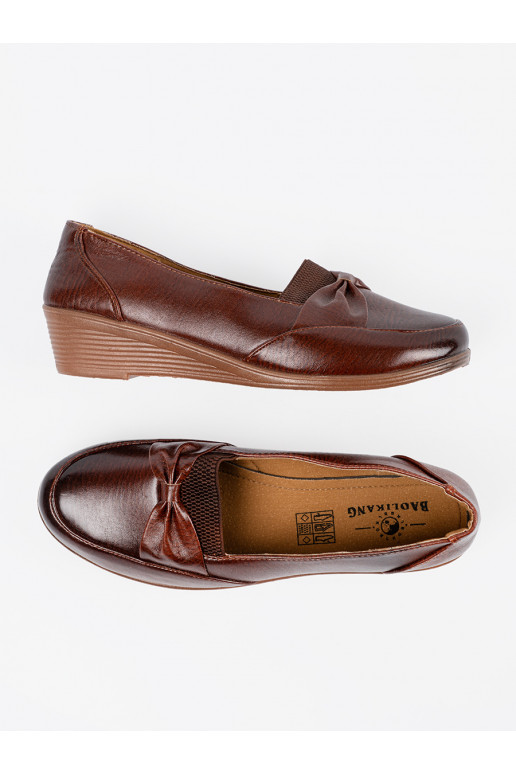 rudos spalvos  pusbačiai su bantuku