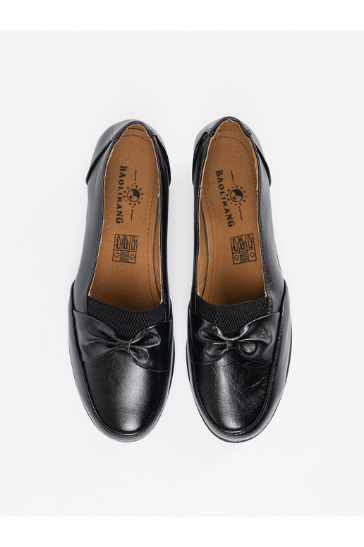 Juodos spalvos  pusbačiai su bantuku