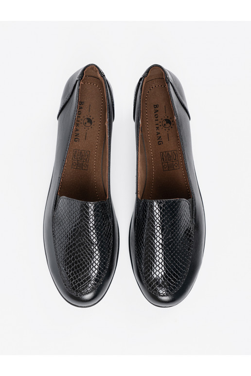 moteriški pusbačiai z fakturą skóry węża