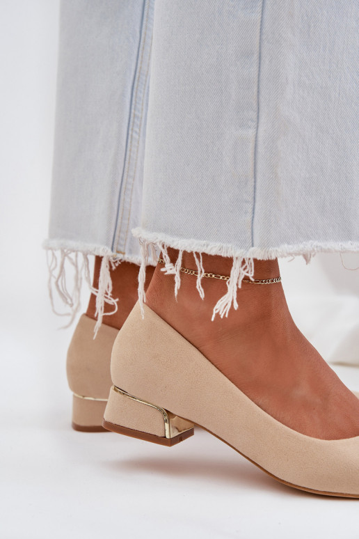 Bateliai žemu kulniuku I Szpiczastymi Noskami smėlio spalvos Terilara