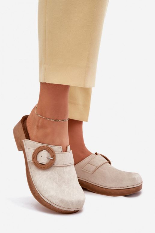 Šlepetės   su sagtimis Inblu TF000001 smėlio spalvos