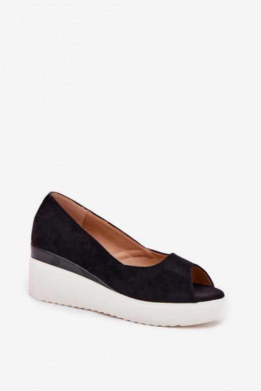 Moteriškos basutės  Z iš eko zomšosu Juodos spalvos Velira