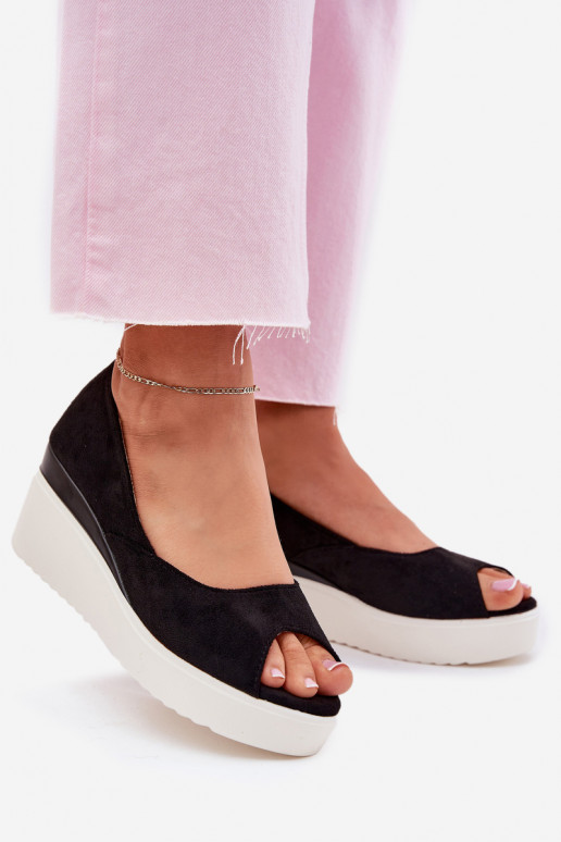 Moteriškos basutės  Z iš eko zomšosu Juodos spalvos Velira