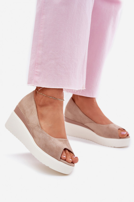 Moteriškos basutės  Z iš eko zomšosu smėlio spalvos Velira