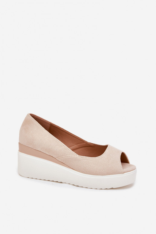 Moteriškos basutės  Z iš eko zomšosu dramblio kaulo spalvos Velira