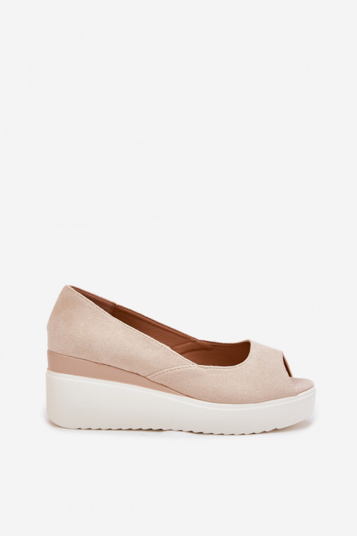 Moteriškos basutės  Z iš eko zomšosu dramblio kaulo spalvos Velira