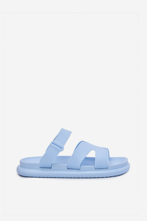 Guminės Moteriškos šlepetės su dirželiais mėlynos spalvos Tavirae